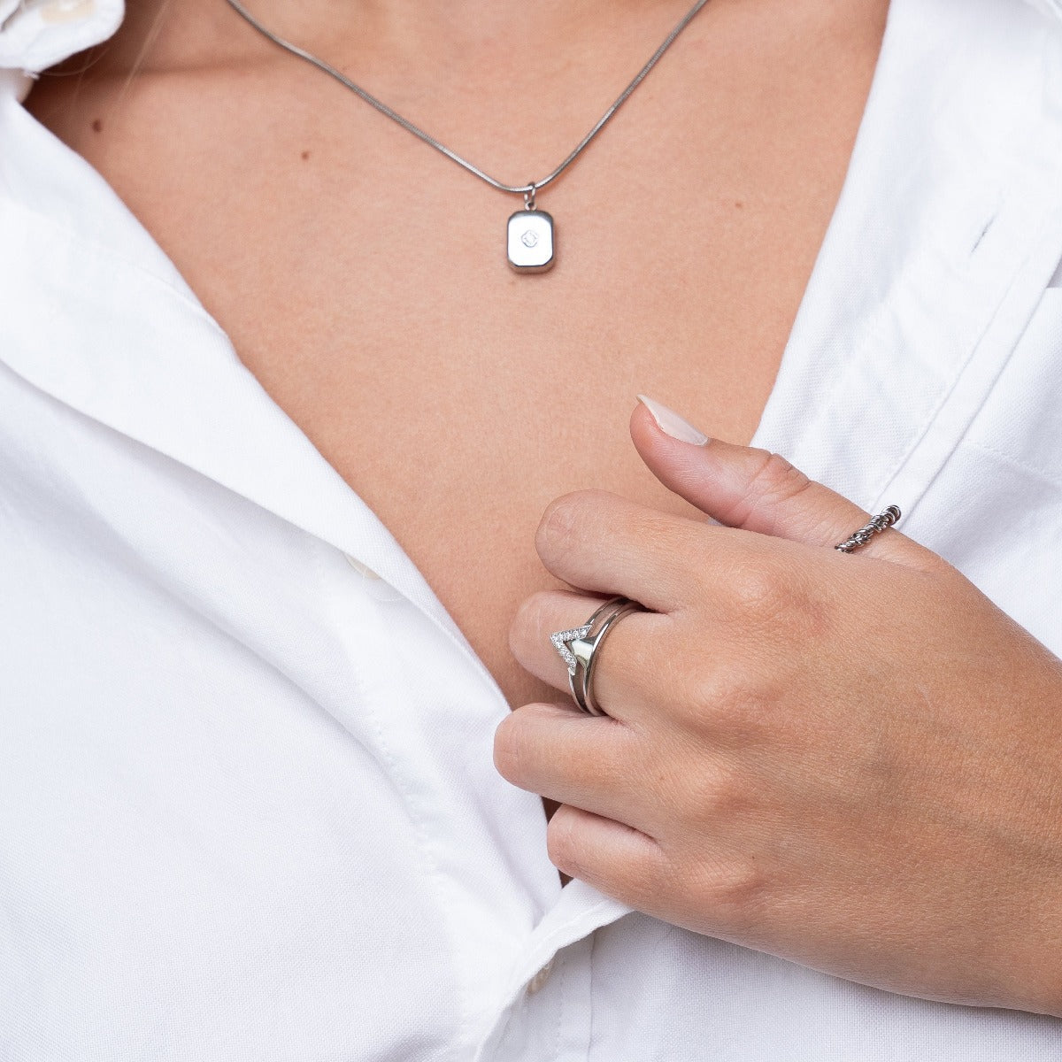 Collier pendentif brillant - Argent