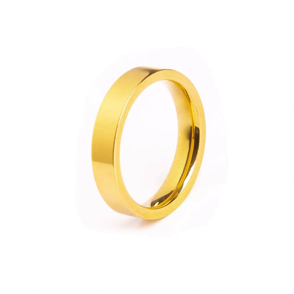 Anatomical Square Ring Plated in 18K Gold