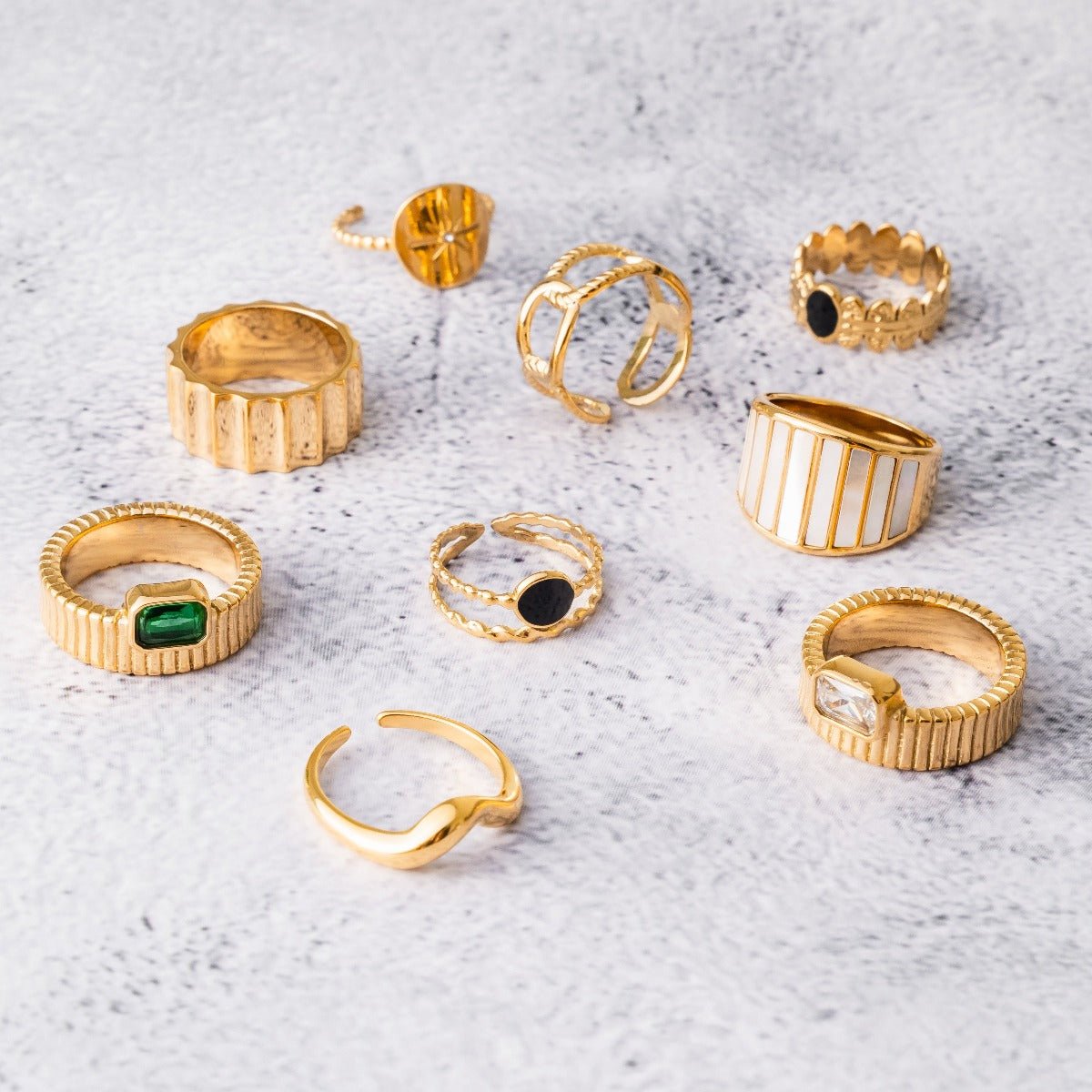 Aspen Ring Plated in 18k Gold