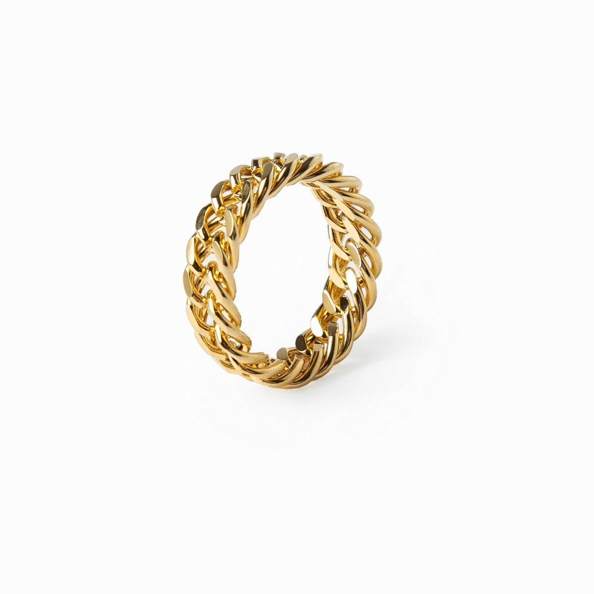 Gold Plated Chain Ring 18K