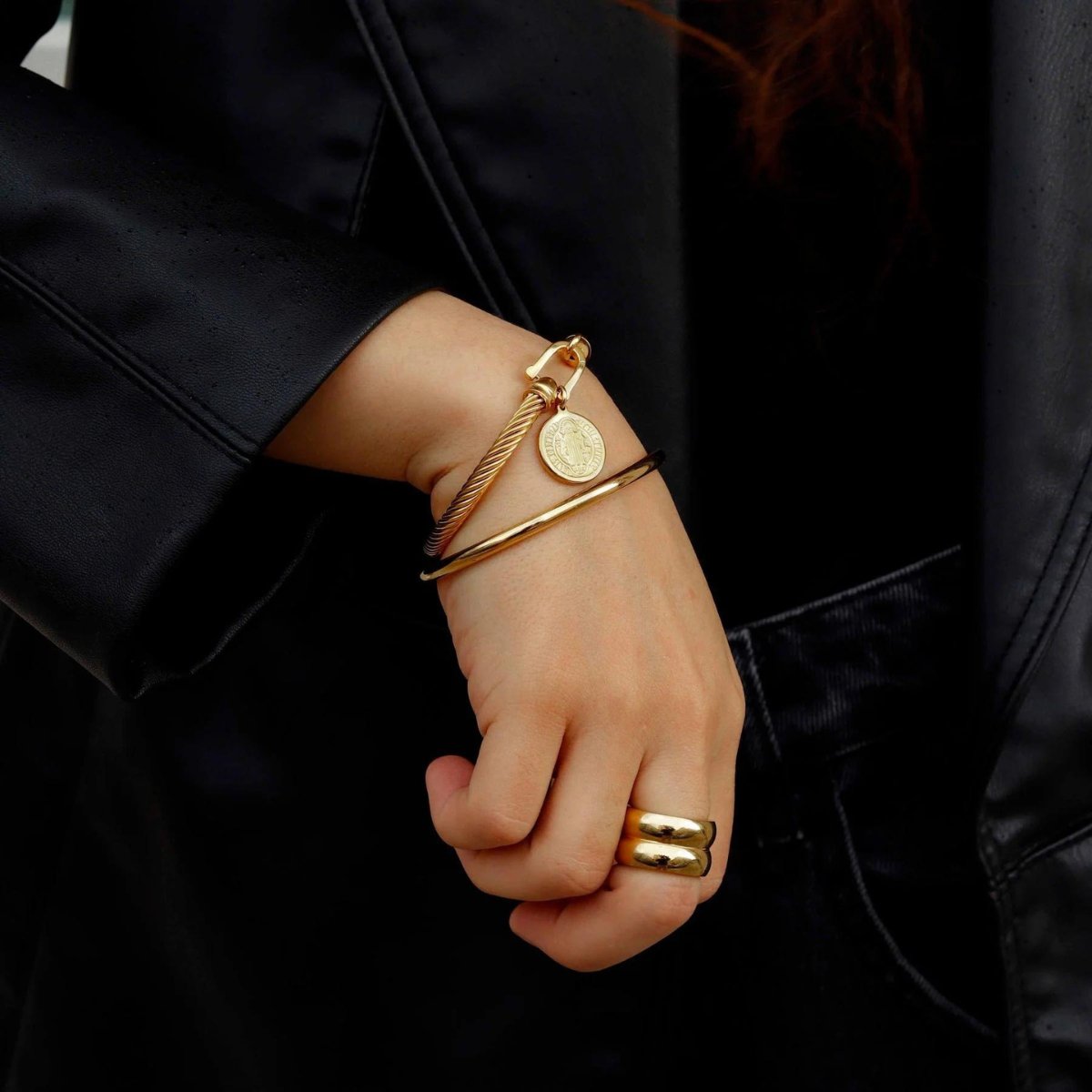 Double Chunky Ring Plated in 18K Gold