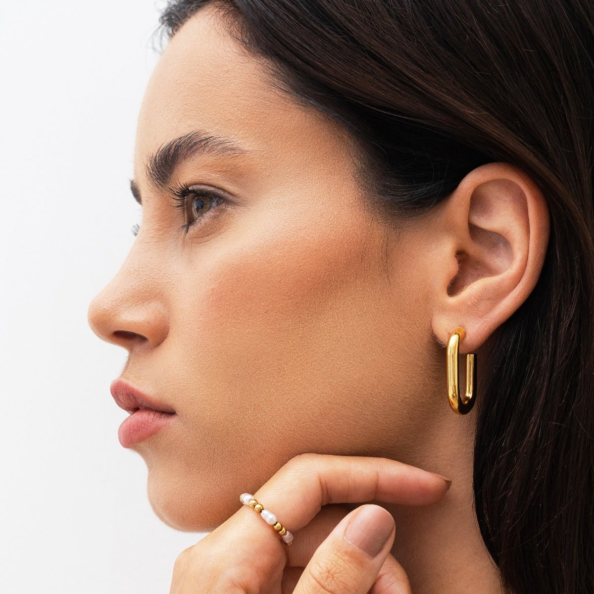 Pearl Dress Ring Plated in 18k Gold