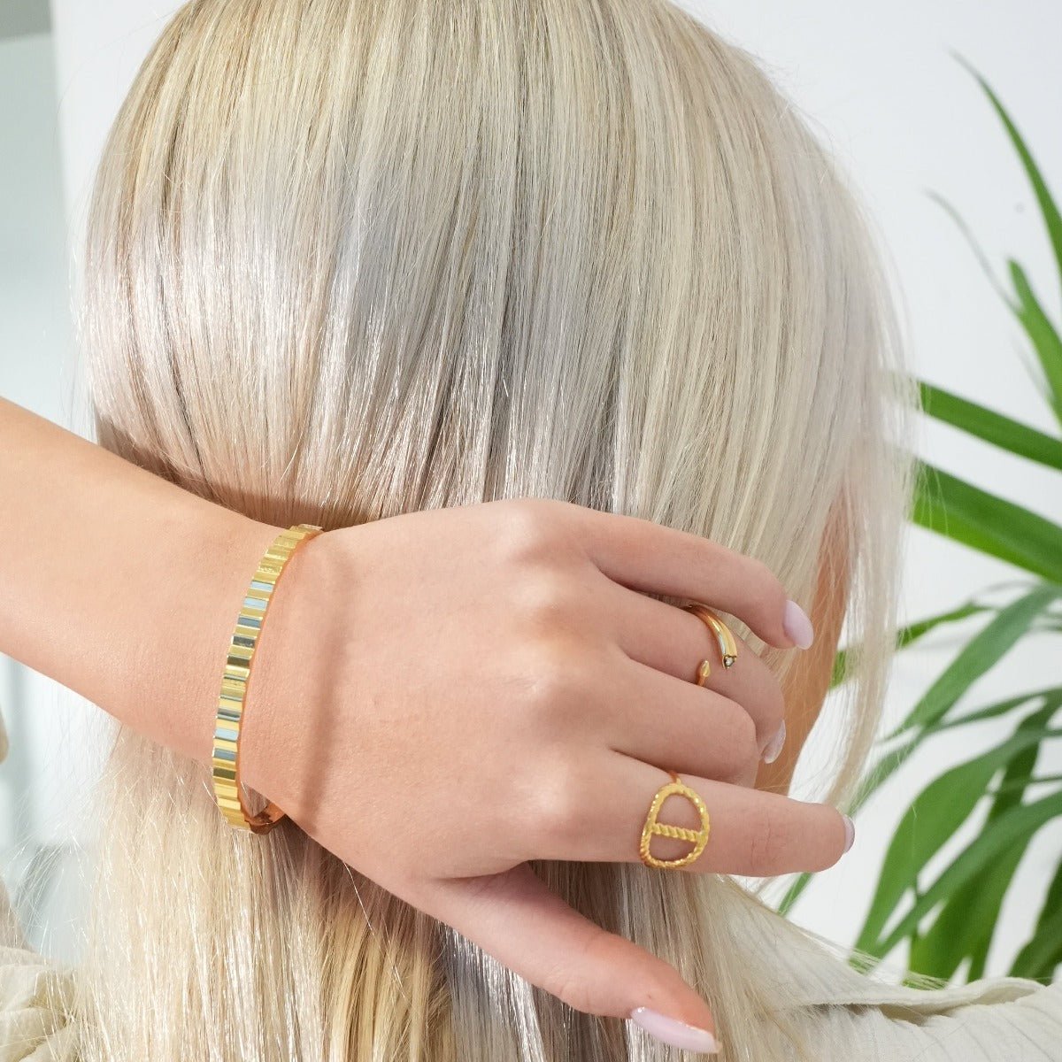 Adjustable Éclat Ring Plated in 18k Gold