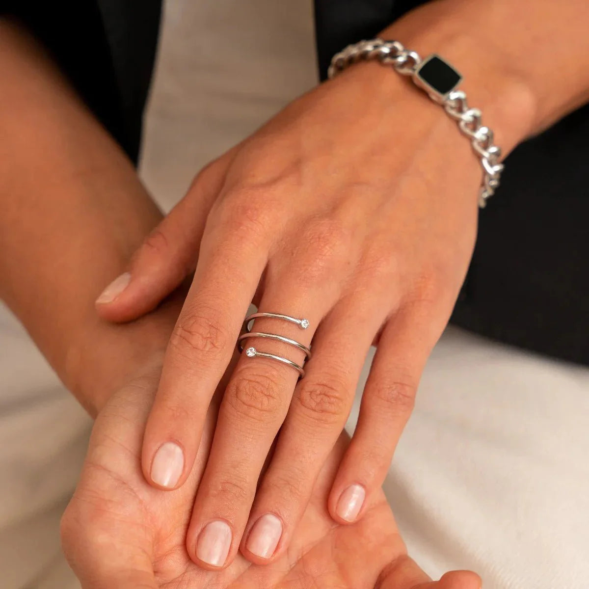 Fine Spiral Ring - Silver