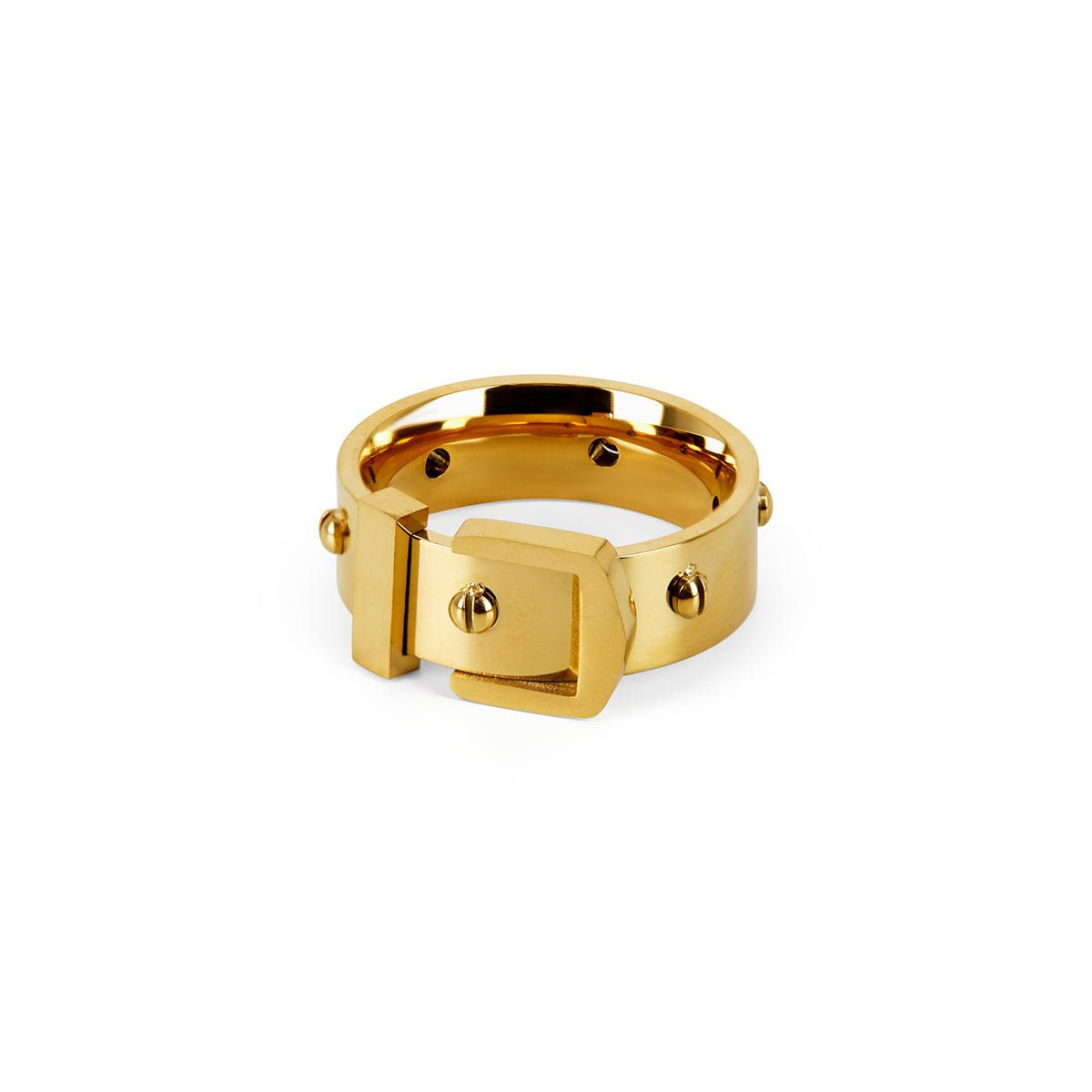 Buckle Ring Plated in 18K Gold
