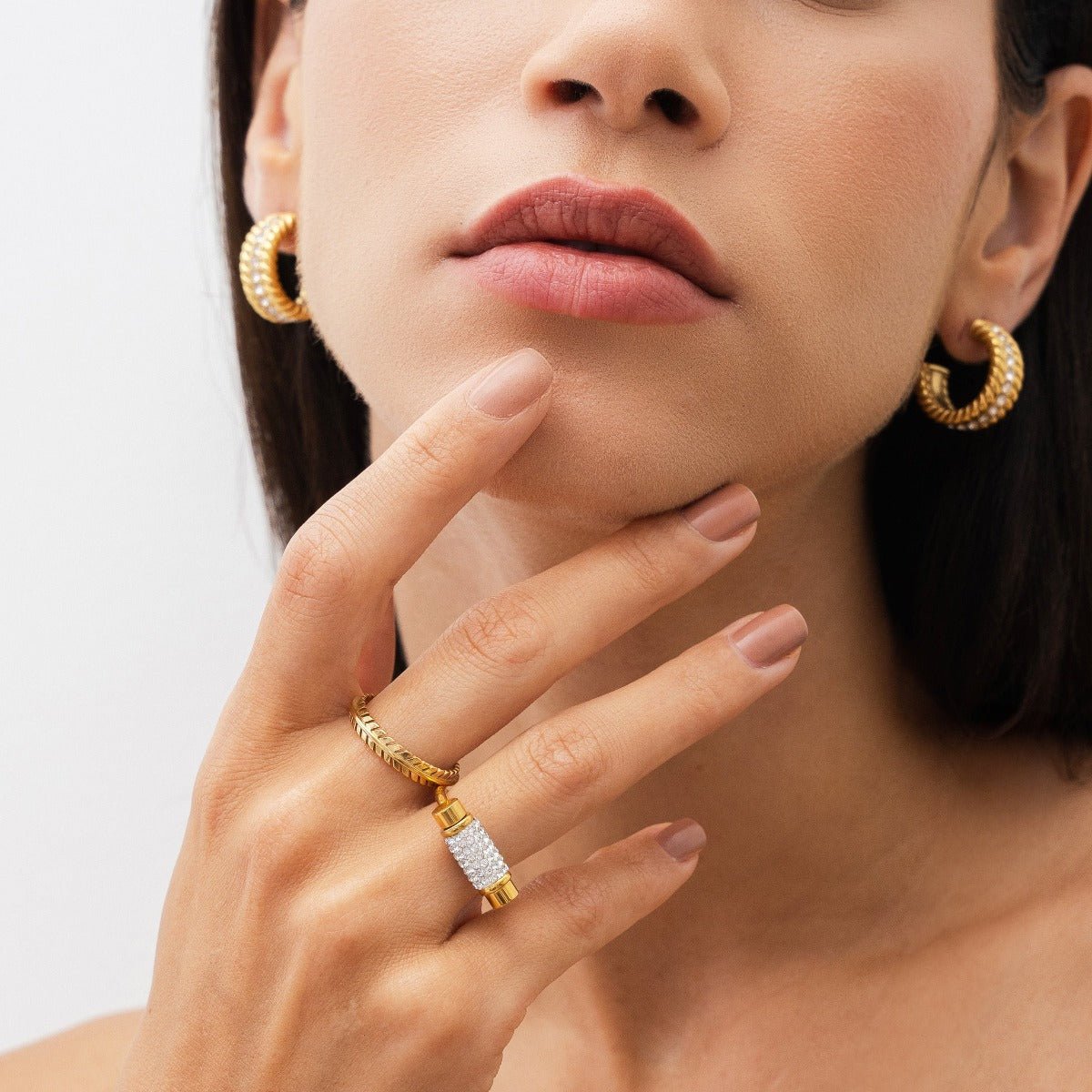 Glitz Rotating Ring Plated in 18K Gold