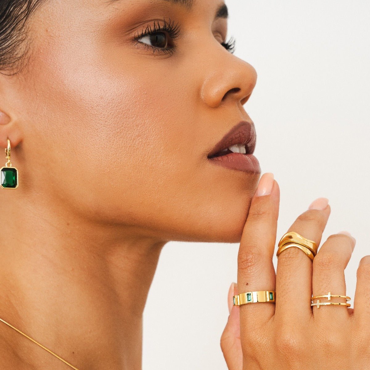 Prestige Cubic Ring Plated in 18K Gold