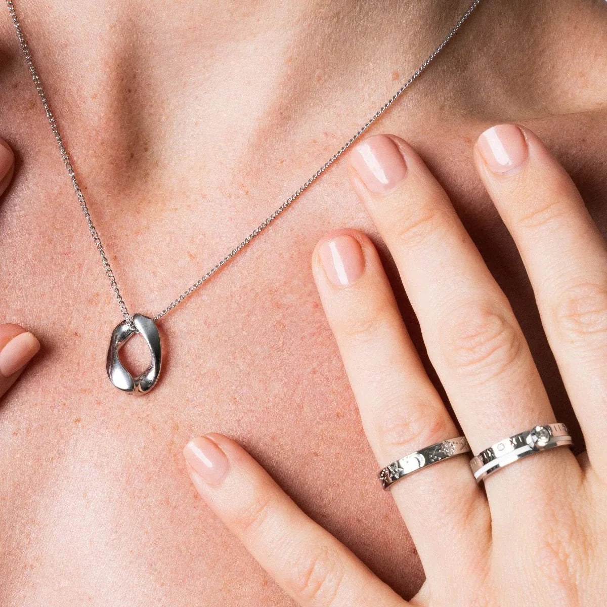 Bague Reine avec pierre cristal - Argent