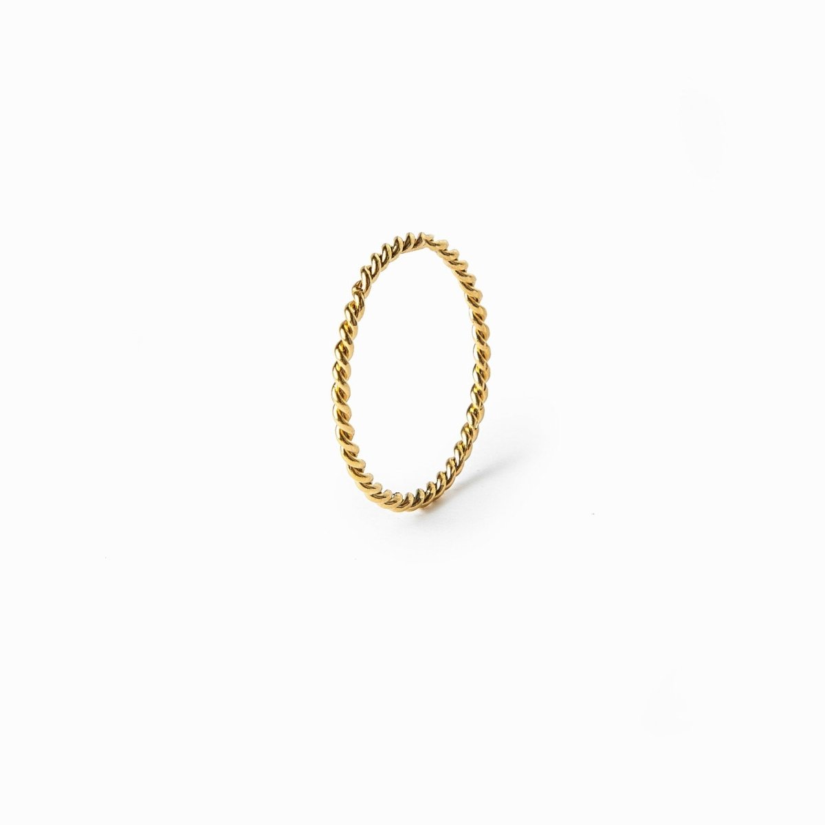 Twist Ring Plated in 18K Gold