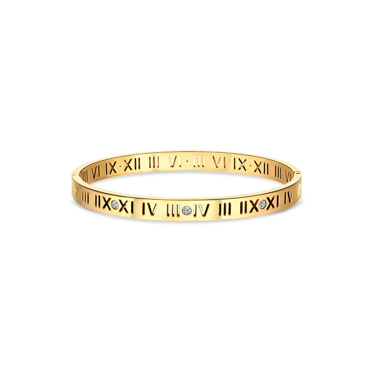 Roman Numeral Bracelet Plated in 18K Gold
