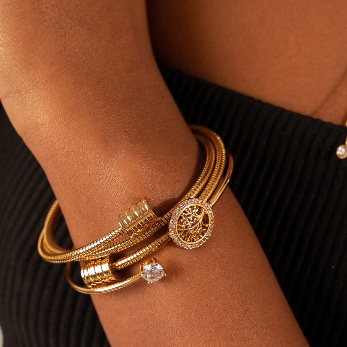 Tree of Life Bracelet Plated in 18K Gold