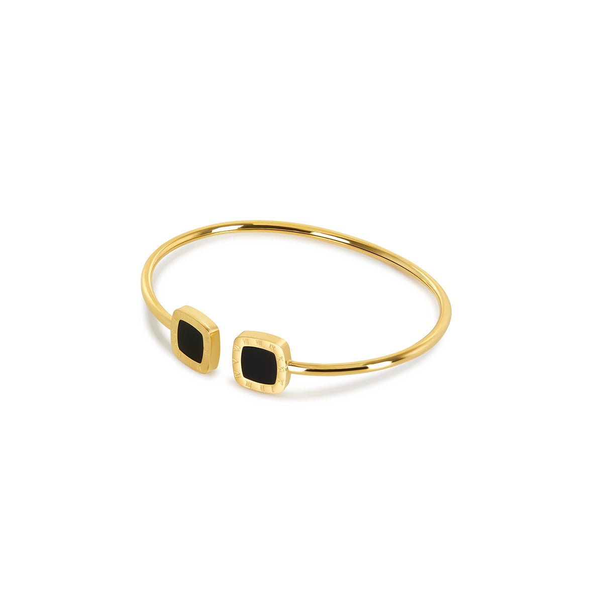 Bella Onyx Bracelet Plated in 18k Gold