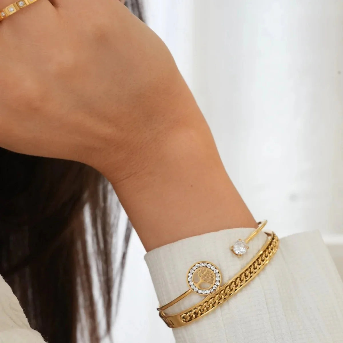 Gold Plated Link Bracelet 18K