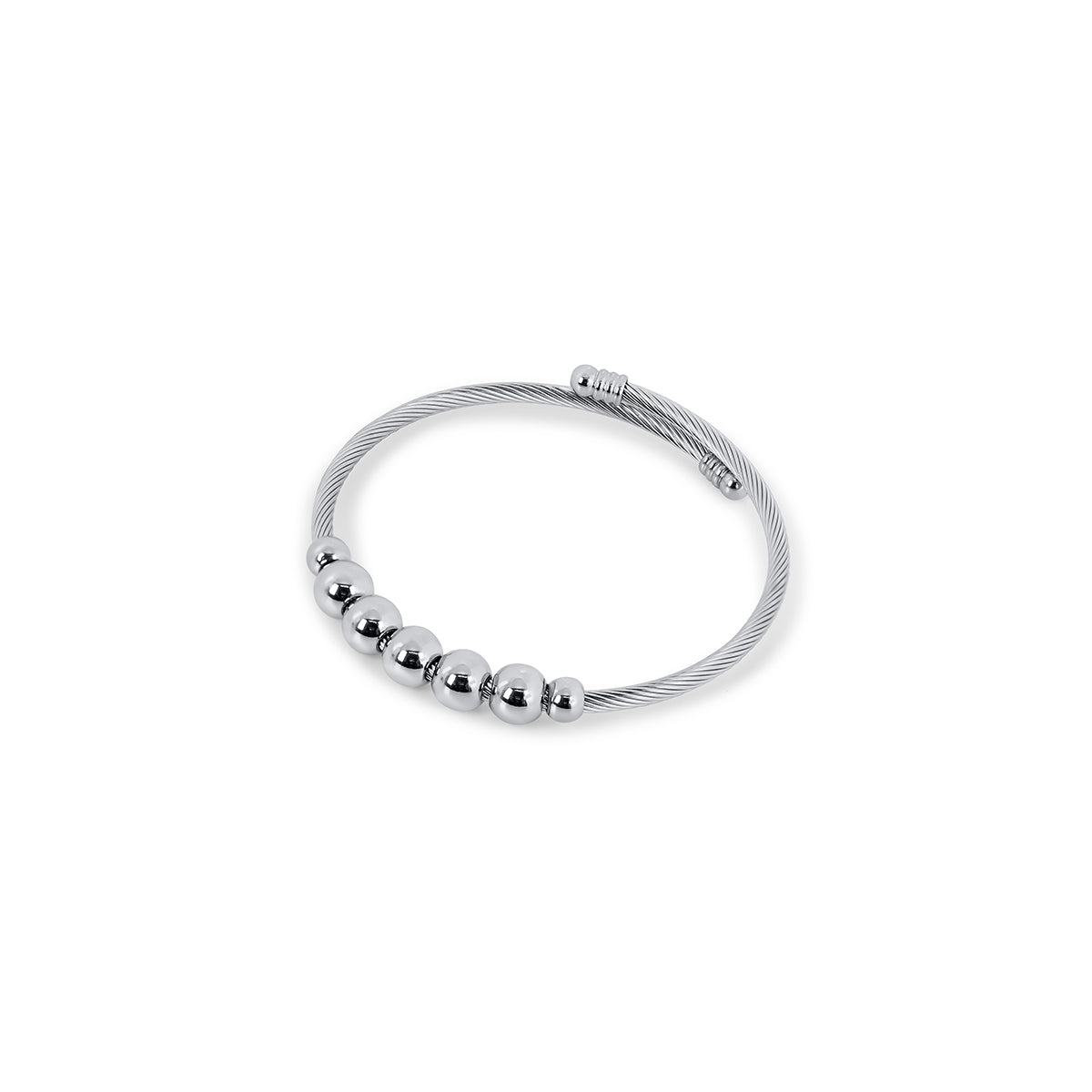 Adjustable Stress Relief Bracelet - Silver
