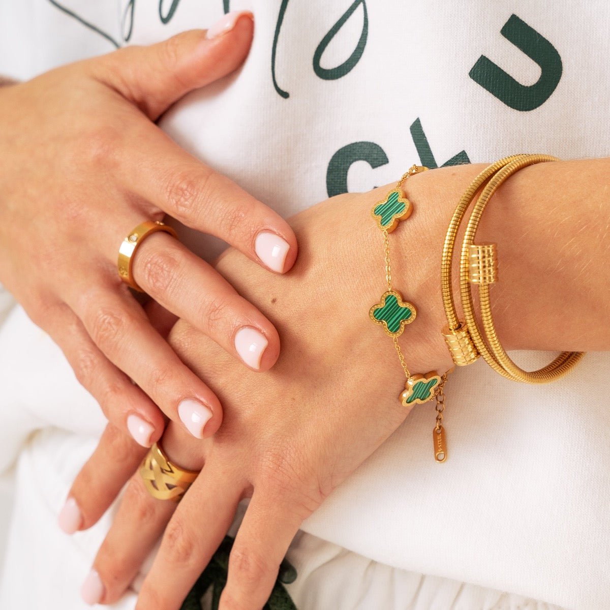 Triple Spiral Bracelet Plated in 18K Gold