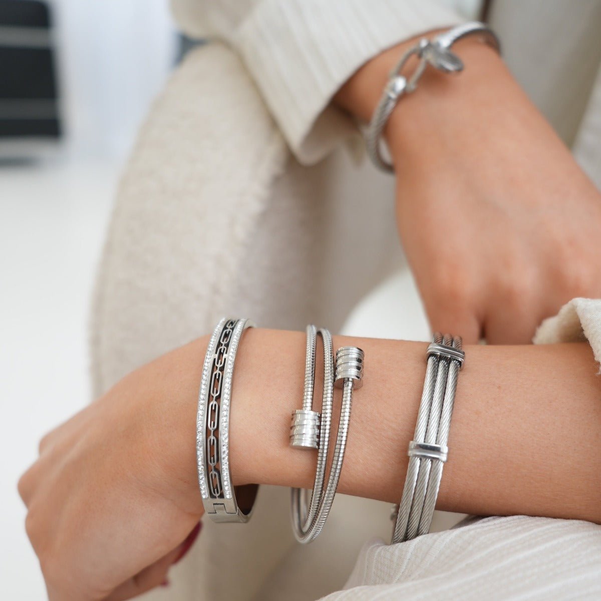 Bracelet triple spirale - Argent