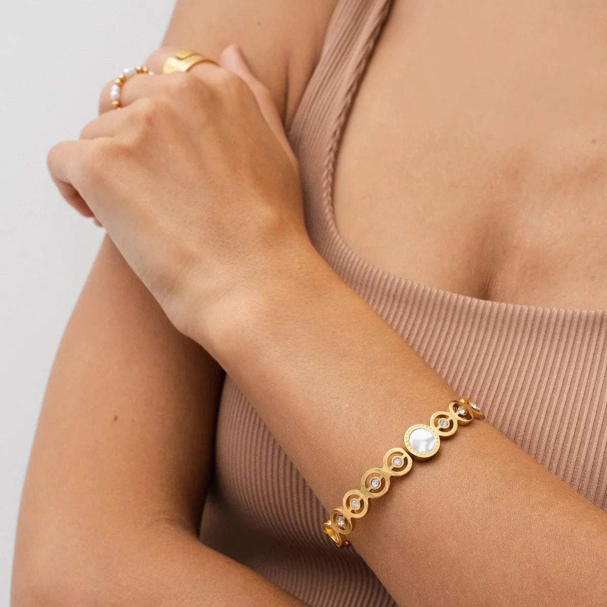 Olivia Bracelet Zirconia Stone Plated in 18k Gold