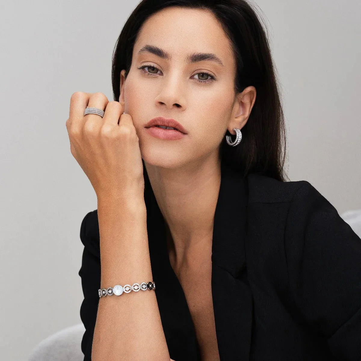 Olivia Bracelet Zirconia Stone - Silver