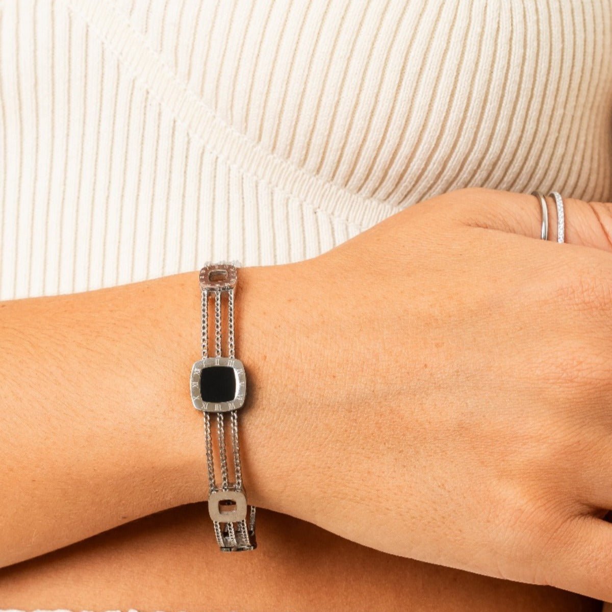 Onyx Summer Bracelet - Silver