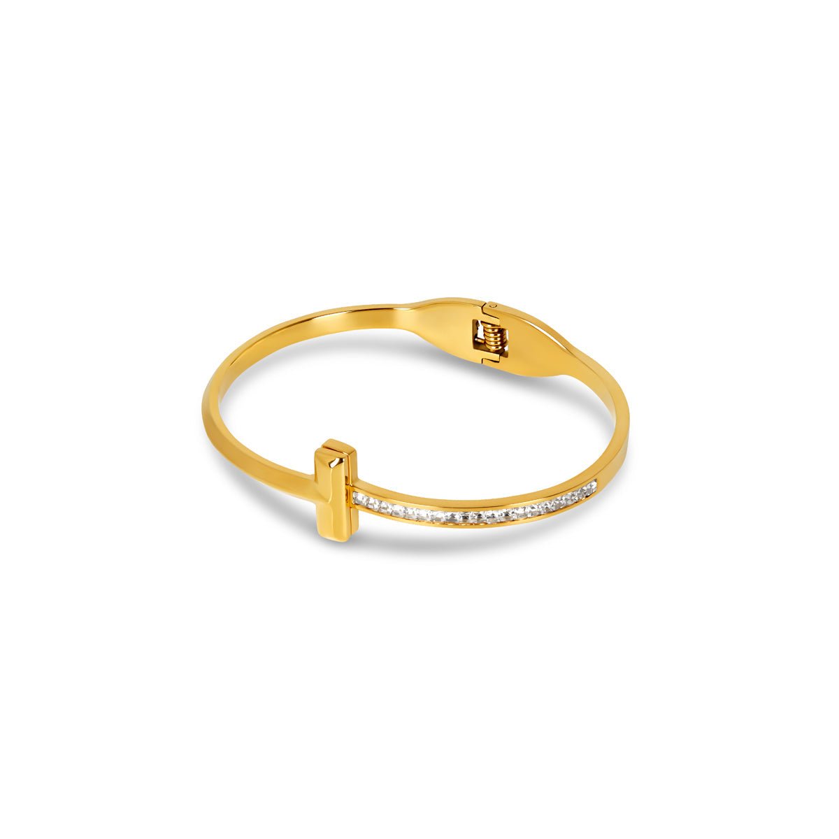 T-Bar Elegance Bracelet Plated in 18k Gold