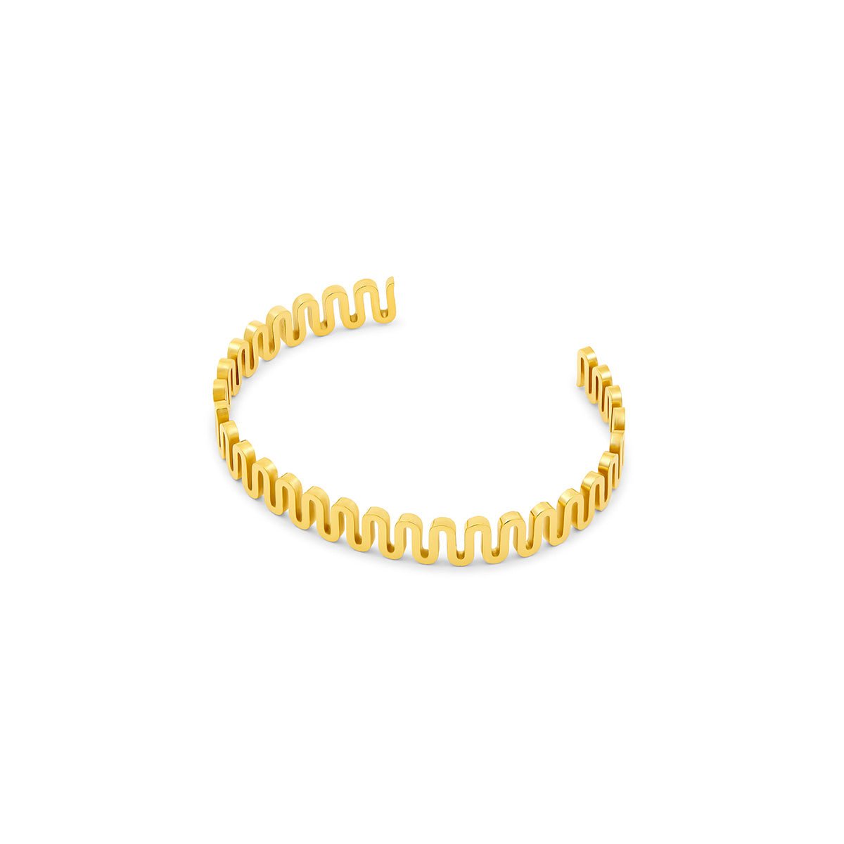 Zig Zag Bracelet Plated in 18K Gold