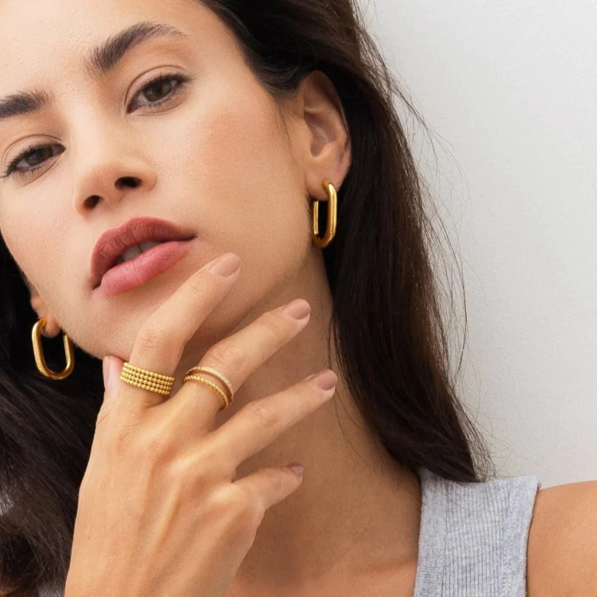 Piper Hoop Earring Plated in 18k Gold