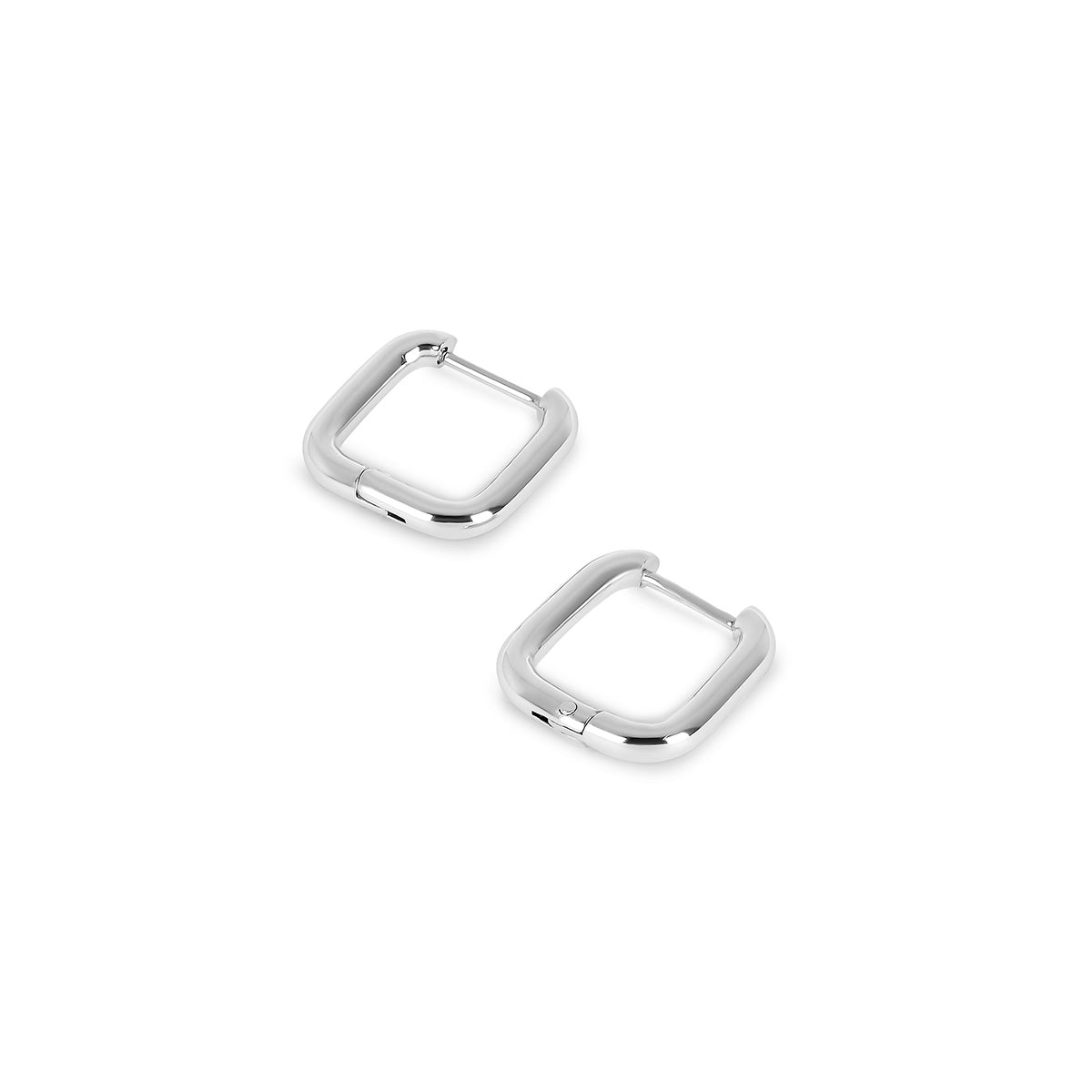 Square Hoop Earring - Silver