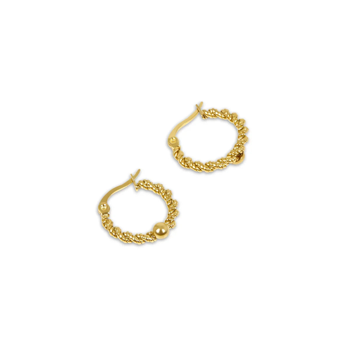 Twist Hoop Earring Plated in 18K Gold