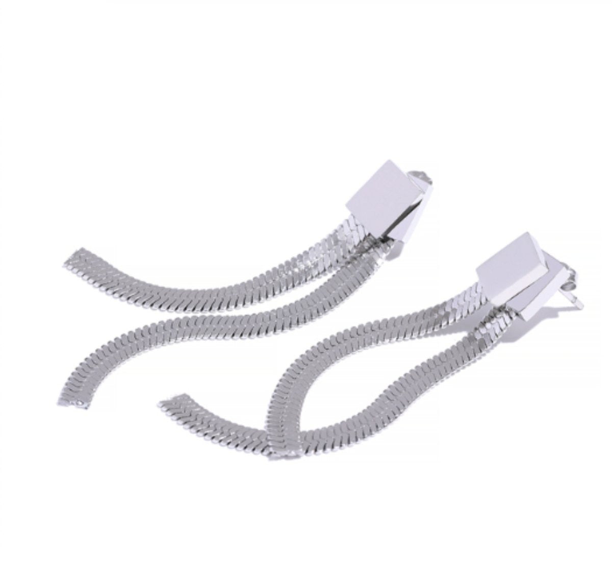 Catarina Metal Mesh Earring - Silver