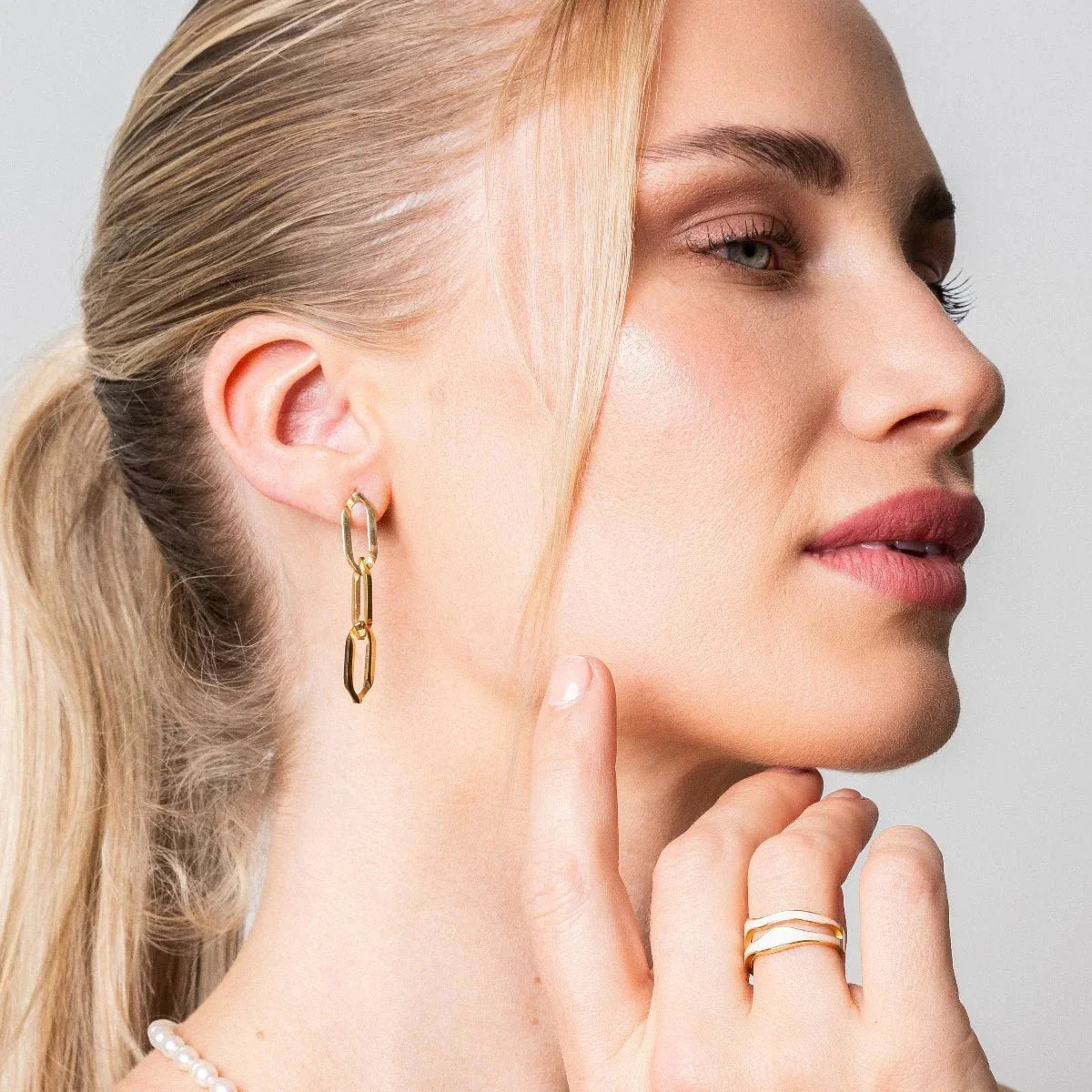 Gold Plated Drop Earrings