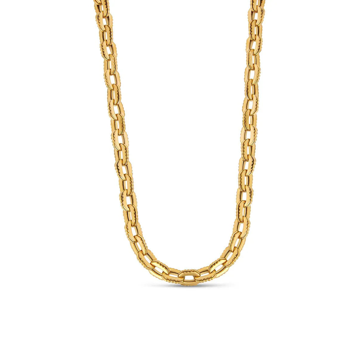 Chunky Links Necklace Plated in 18k Gold
