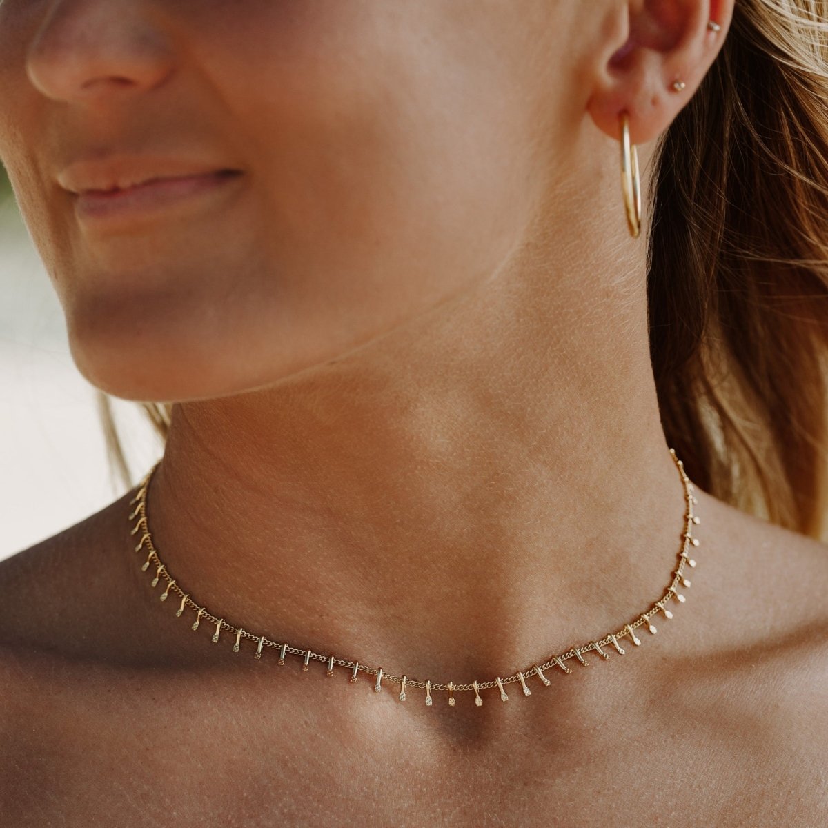 Jurerê Choker Necklace Plated in 18K Gold