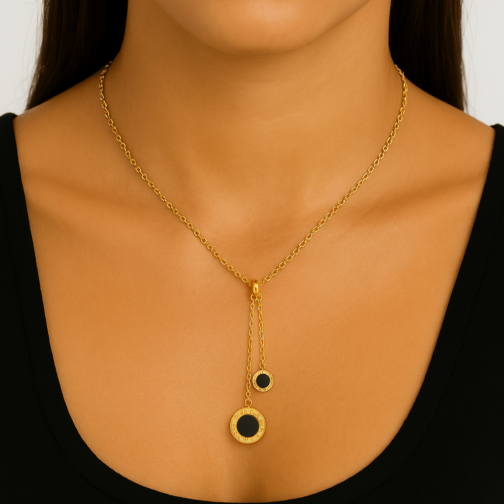 Athenas Pendant Necklace Plated in 18k Gold