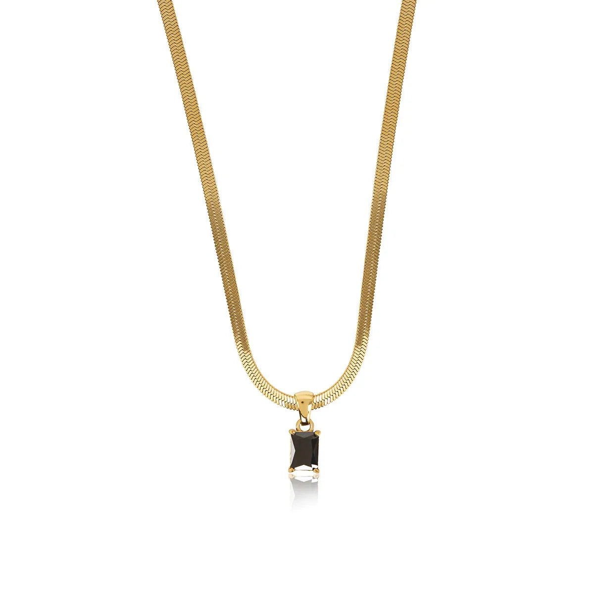 Riviera Pendant Mesh Necklace Plated in 18k Gold