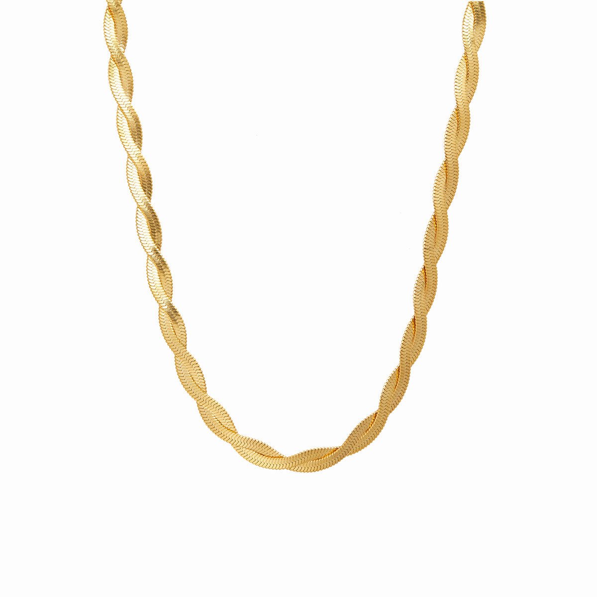 Twist Necklace Plated in 18K Gold