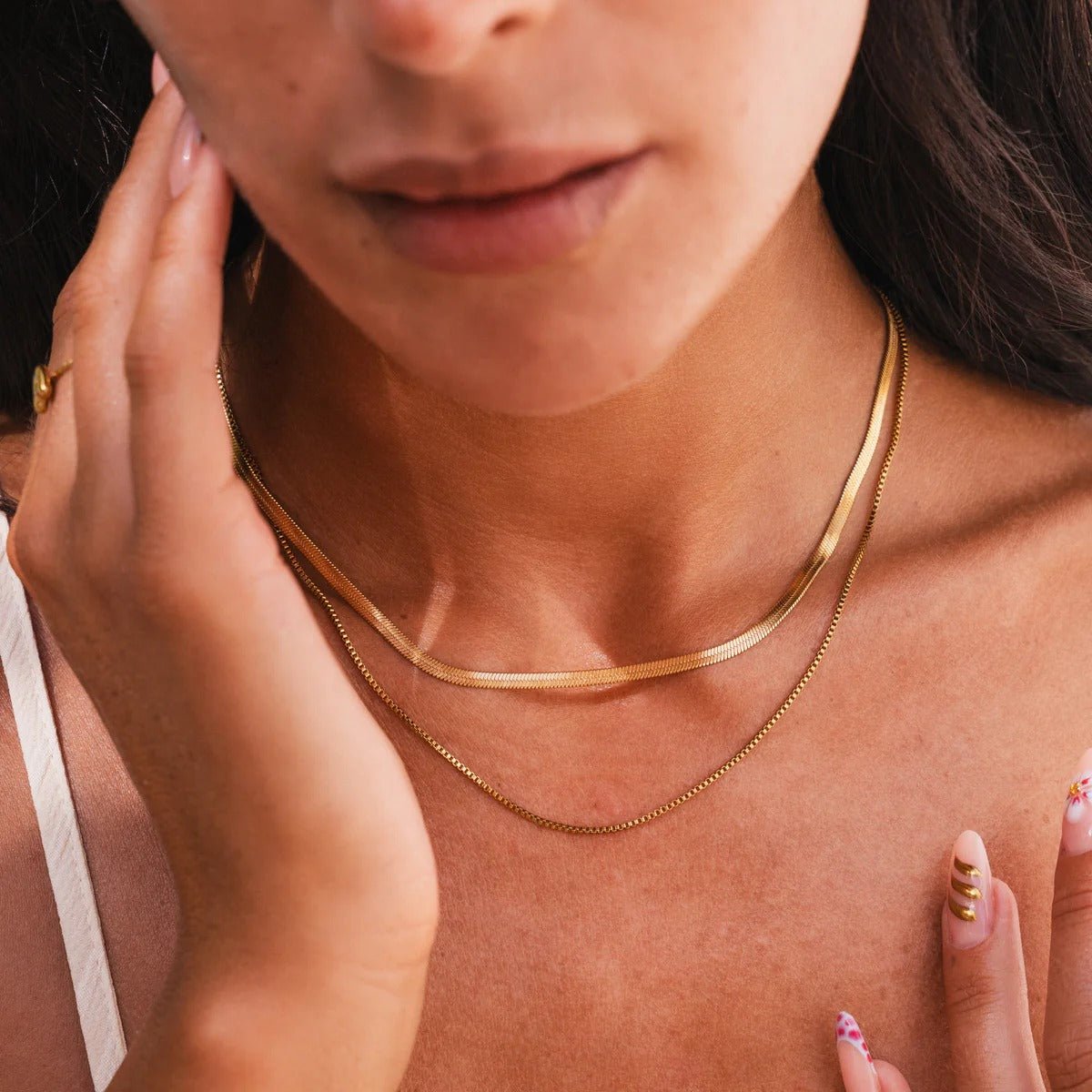 Essentials Necklace Mix Plated in 18K Gold