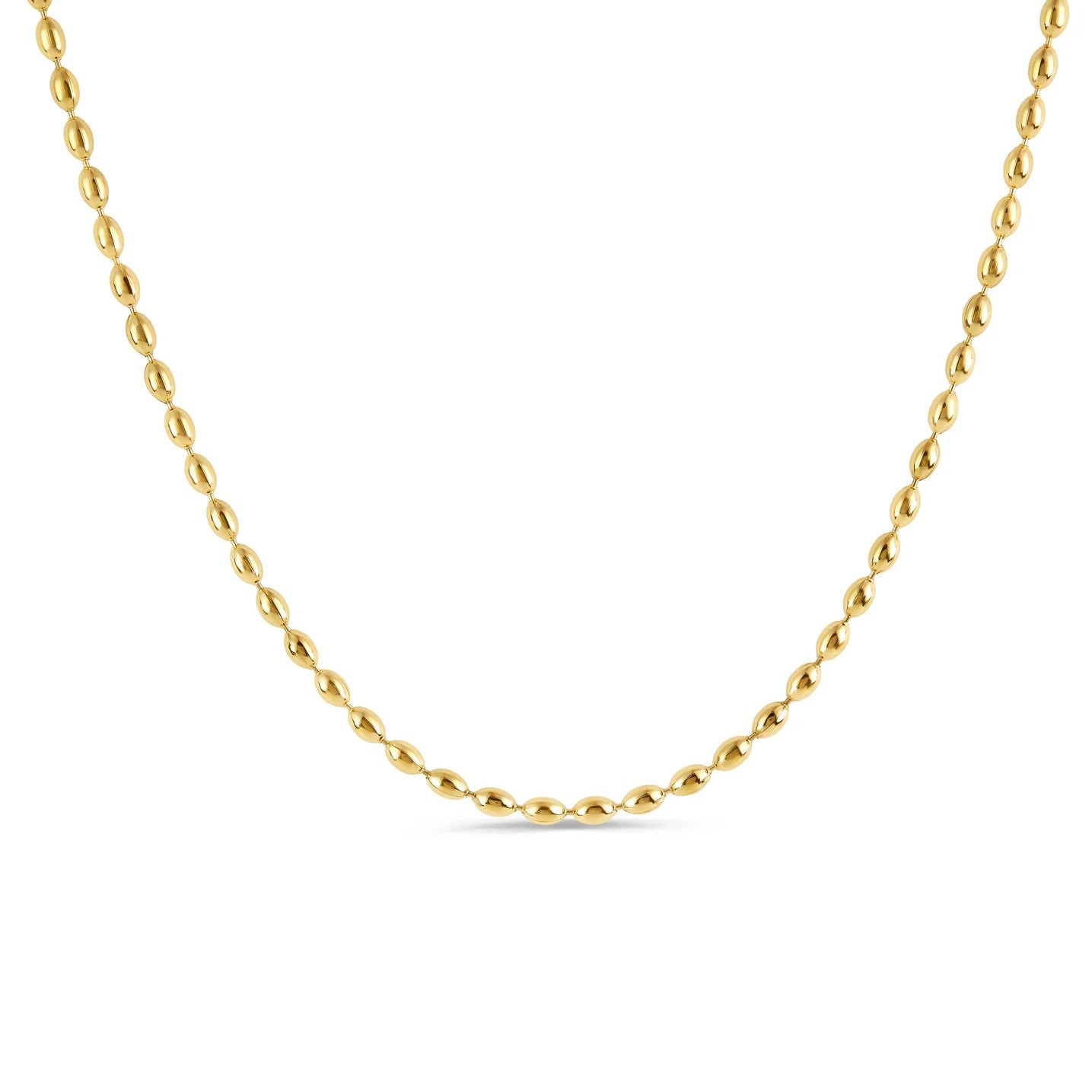 Sphere Chain Necklace Plated in 18K Gold