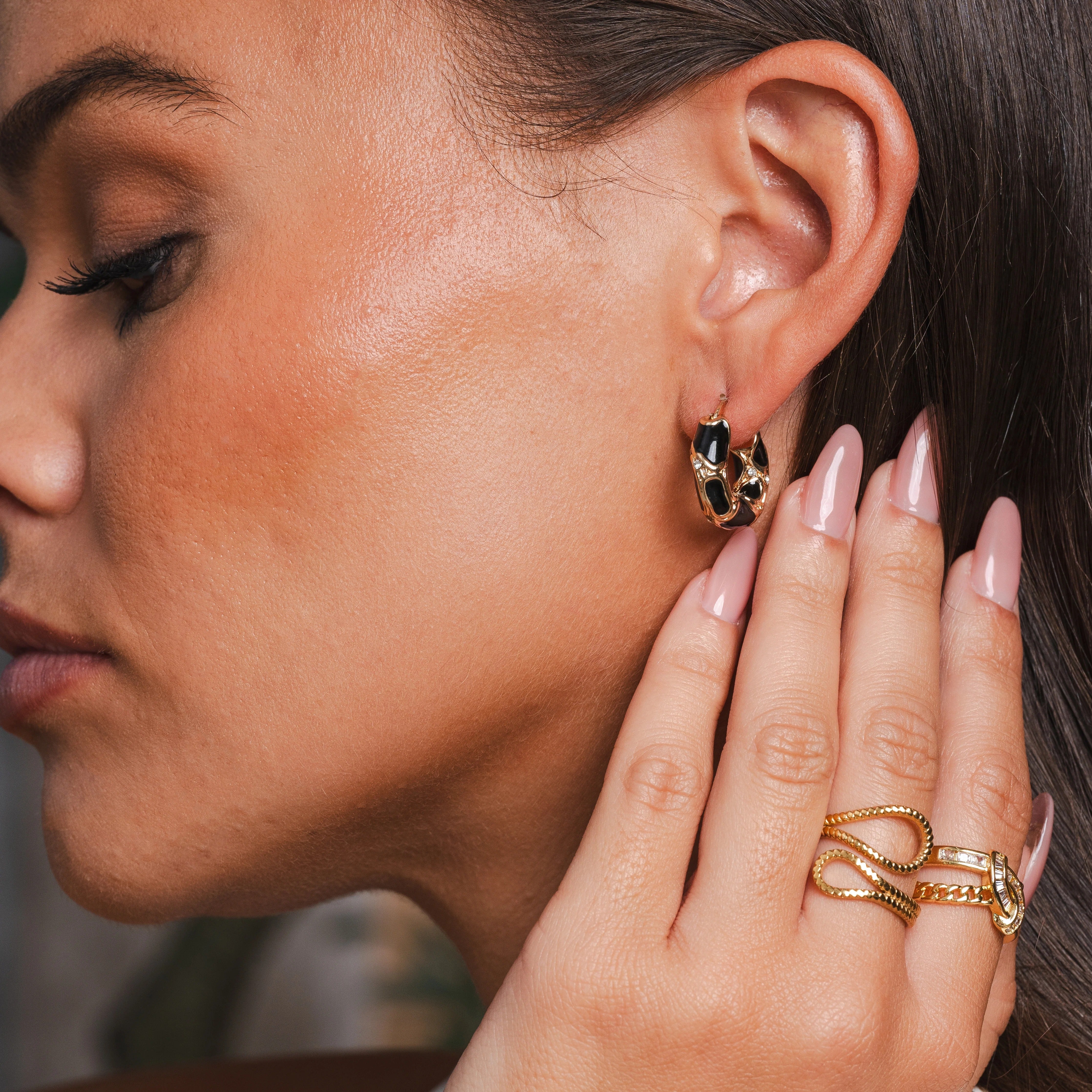 Adjustable Abstract Ava Ring Plated in 18K Gold