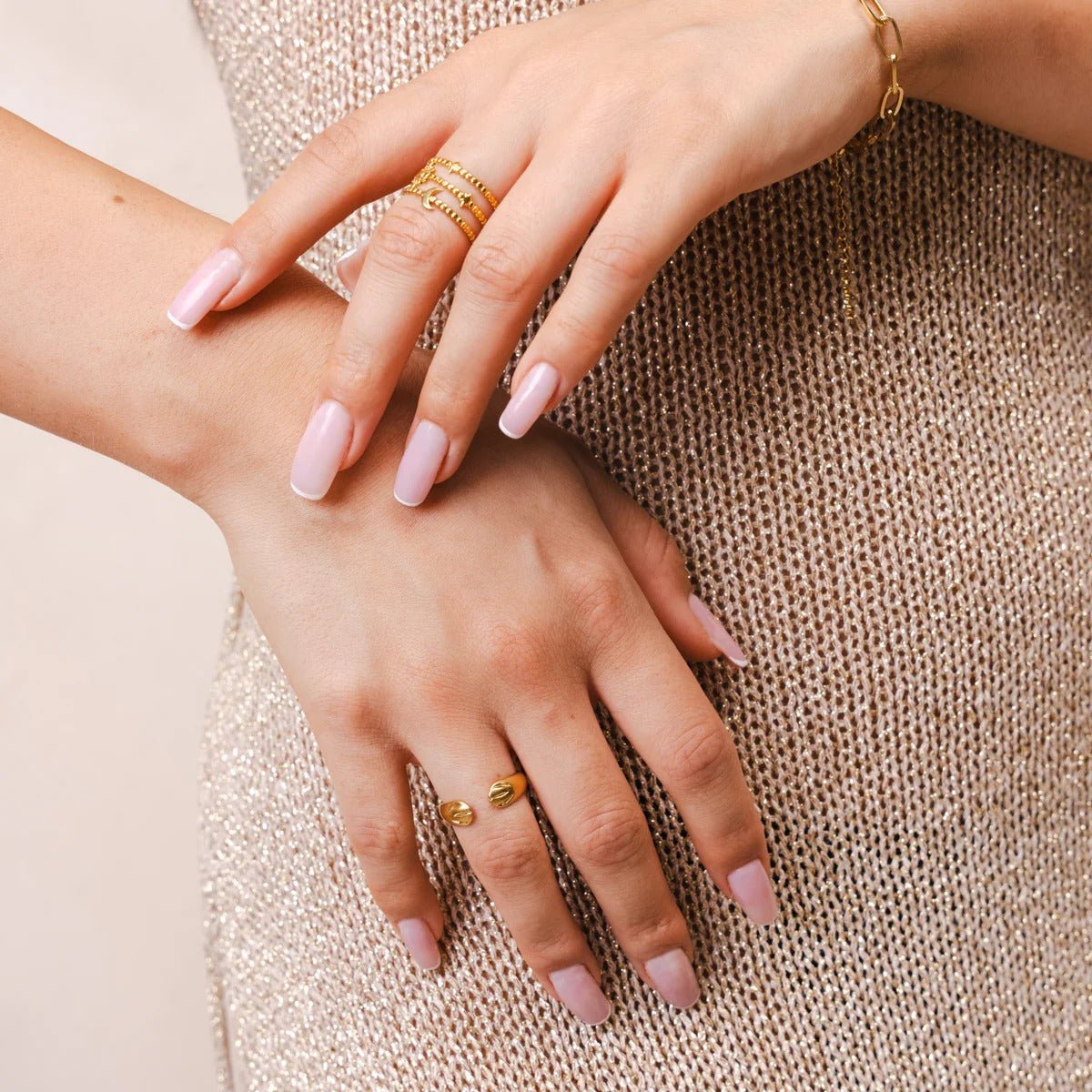 Adjustable Embrace Ring Plated in 18K Gold