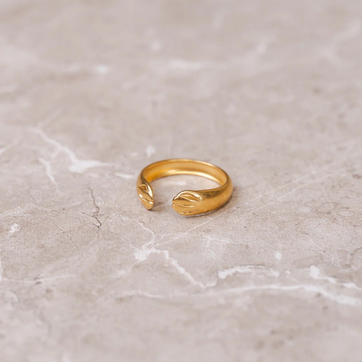 Adjustable Embrace Ring Plated in 18K Gold