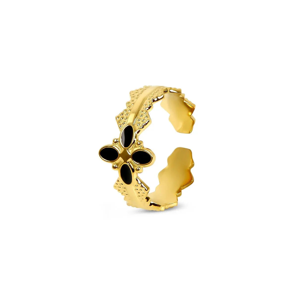 Adjustable Blossom Ring Plated in 18K Gold