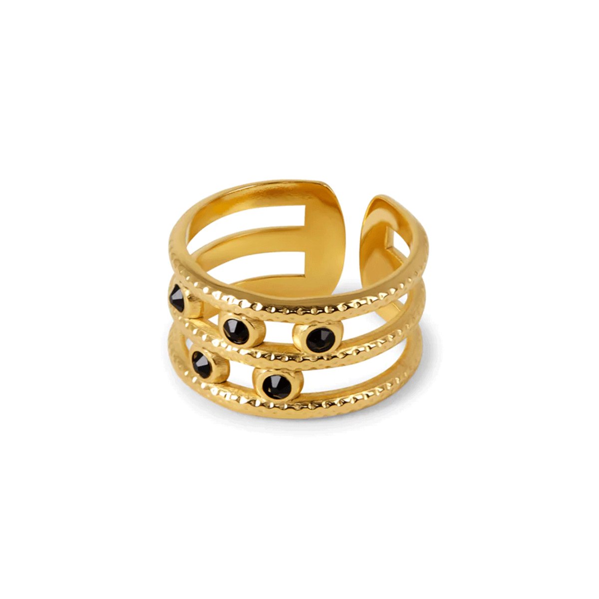 Adjustable Ring Melina Plated in 18K Gold