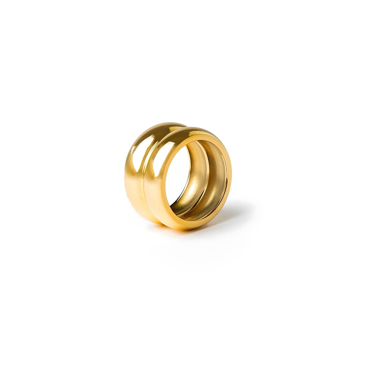 Double Chunky Ring Plated in 18K Gold