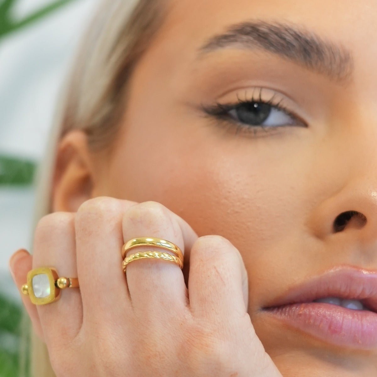 Duo Ring Plated in 18k Gold