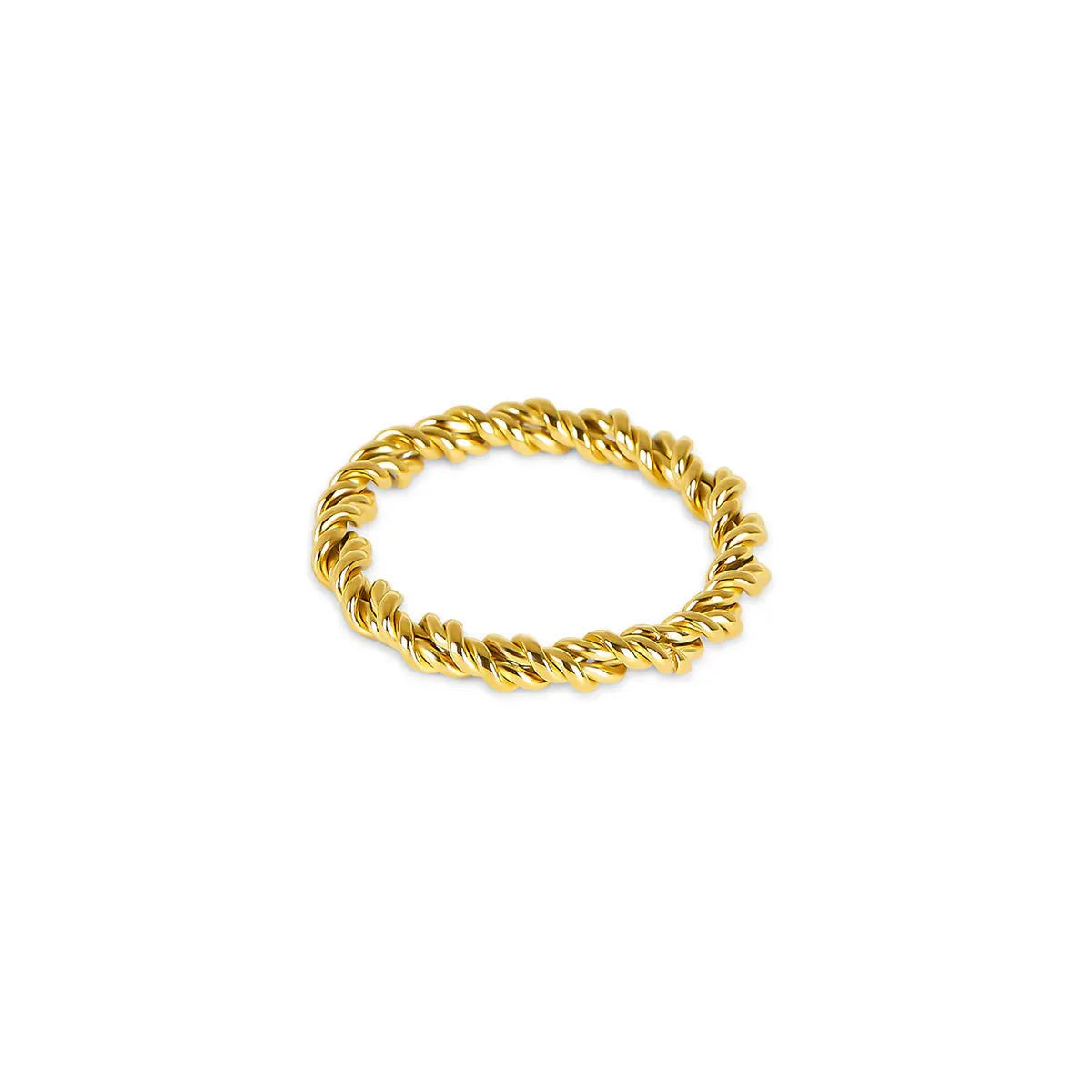18K Gold Plated Spiral Ring