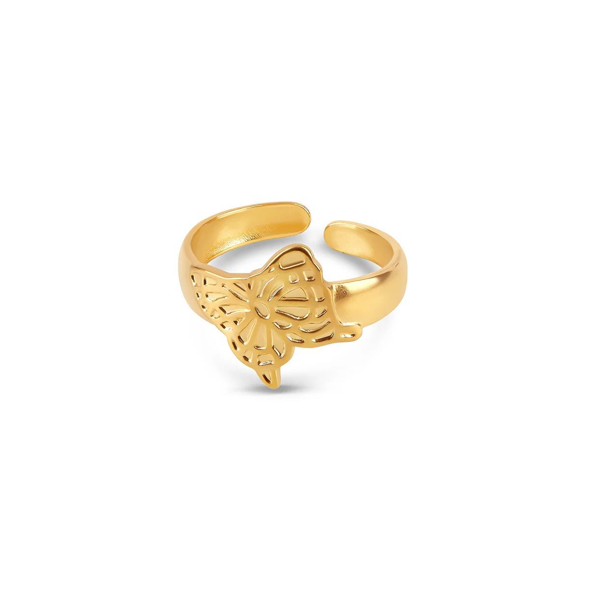 Flora Adjustable Ring Plated in 18K Gold