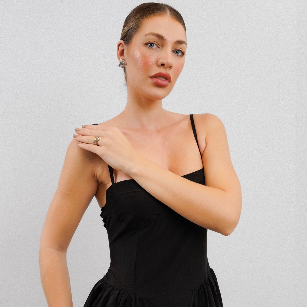 Adjustable Flow Ring with Mixed Gold and Silver Plating