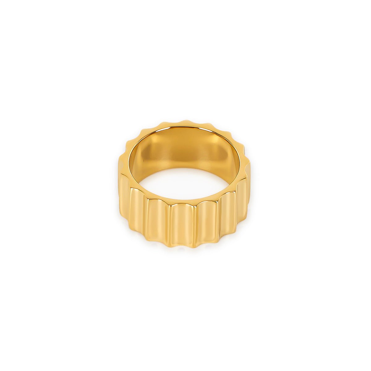 Groove Ring Plated in 18k Gold