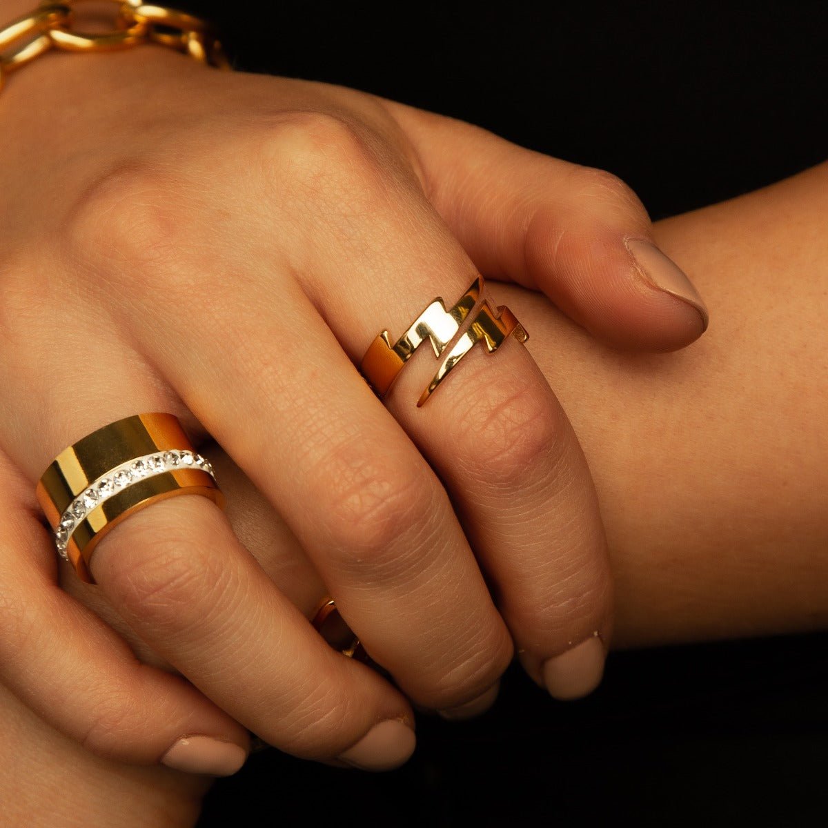 Revyora Gold Plated 18K Liguria Ring