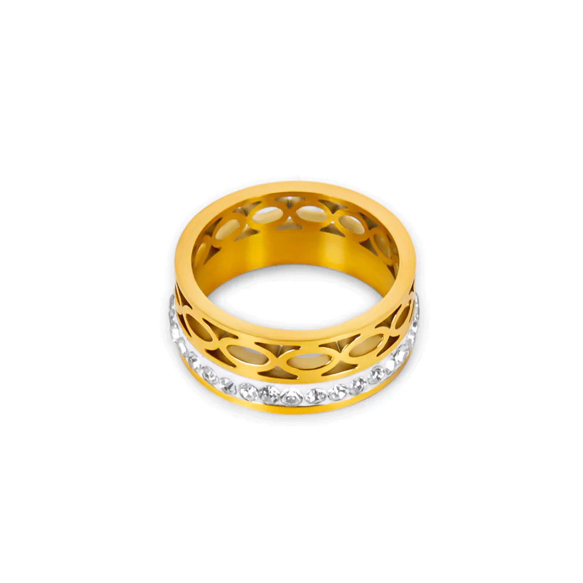 Mosaic Ring Plated in 18k Gold